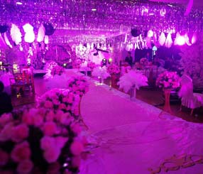 紫色室内婚礼—气球